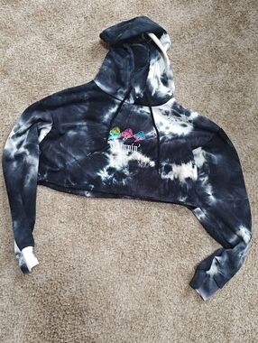 Rue21 Black and White Tie-Dye Hoodie